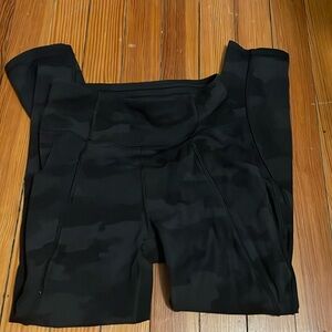 Lulu black camo leggings